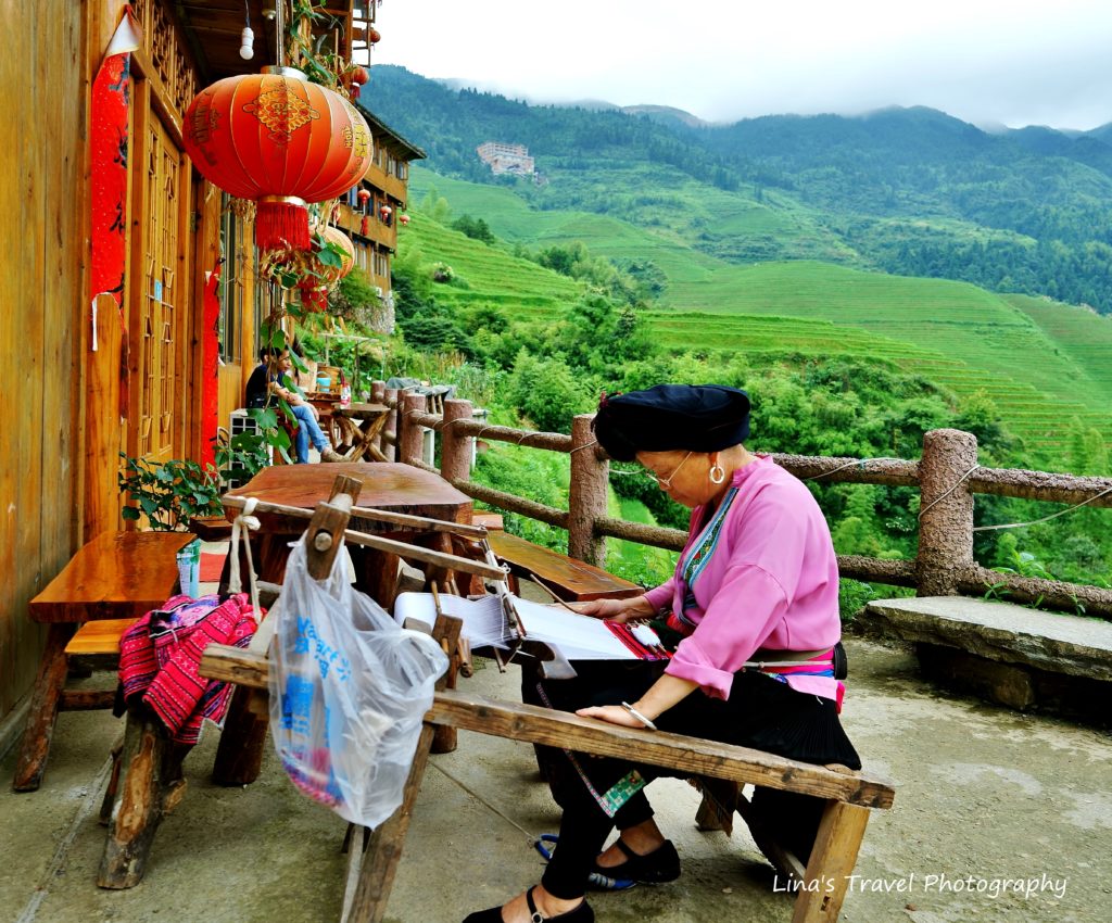 Yao ethnic people in Dazhai Village, Longji Rice Terracces, Guangxi, China